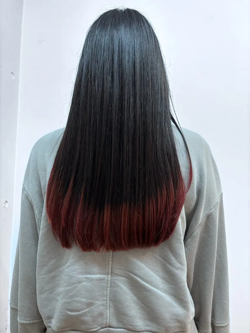 ロング カラー カット ヘアカラー みぞぐち じゅりのヘアスタイル