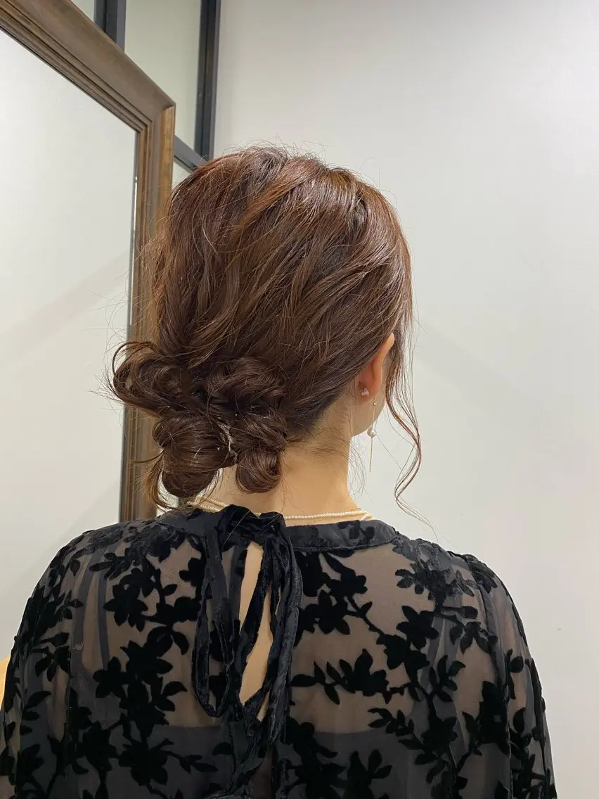 ヘアアレンジ ヘアセット 透明感カラー🫧 HARUKA🐰のヘアスタイル