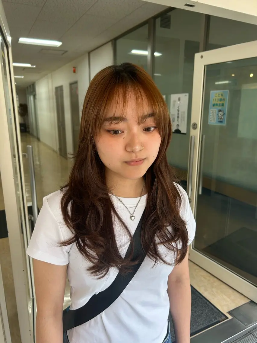 ロング カット ヘアカラー はな SPURのヘアスタイル