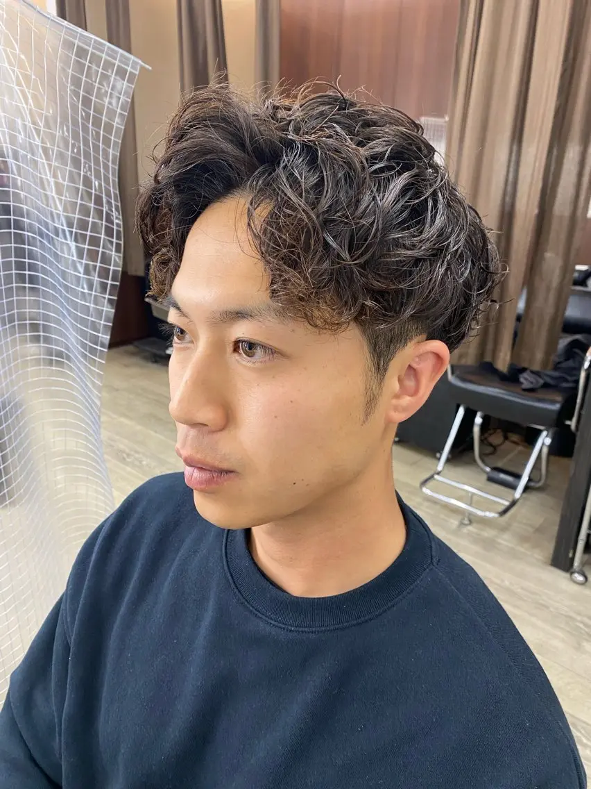 メンズカット＋パーマの写真