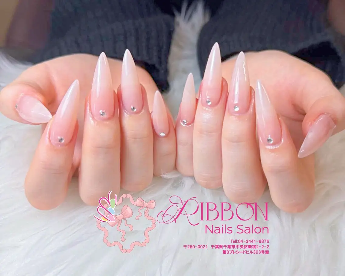 ネイル フレンチネイル ジェルネイル マグネットネイル 持ち込み ニュアンスネイル ハンドネイル Ribbonnail salonのネイルデザイン
