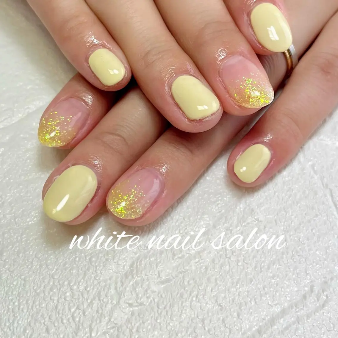 ネイル フットネイル ジェルネイル ハードジェル ラメ(グリッター) 持ち込み white nail salonのネイルデザイン
