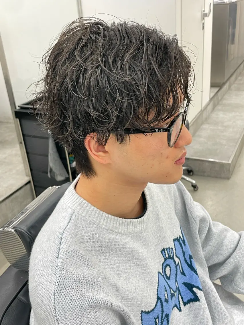 ショート カラー パーマ ヘアアレンジ メンズ カット パーマ トリートメント ヘアセット 亀井隆汰/メンズ専門 パーマ特化美容師のヘアスタイル