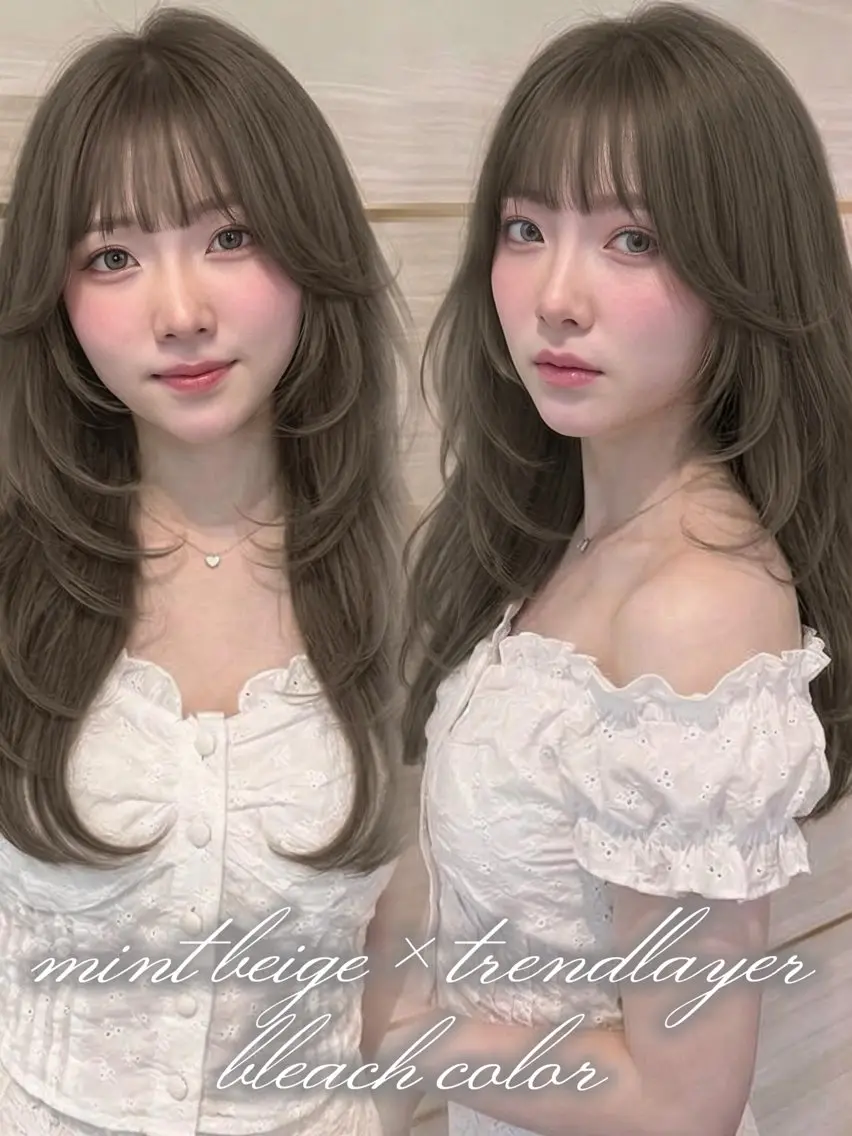 ロング カラー ヘアアレンジ ヘアカラー トリートメント 🌿巴結生🌱大宮 ミルクティーベージュのヘアスタイル