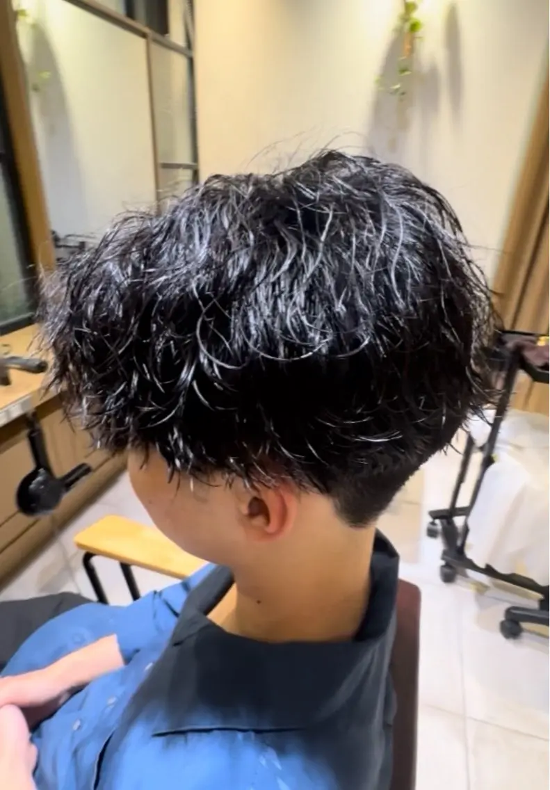 パーマ メンズ カット パーマ ✄メンズ特化🫧 保坂一真のヘアスタイル