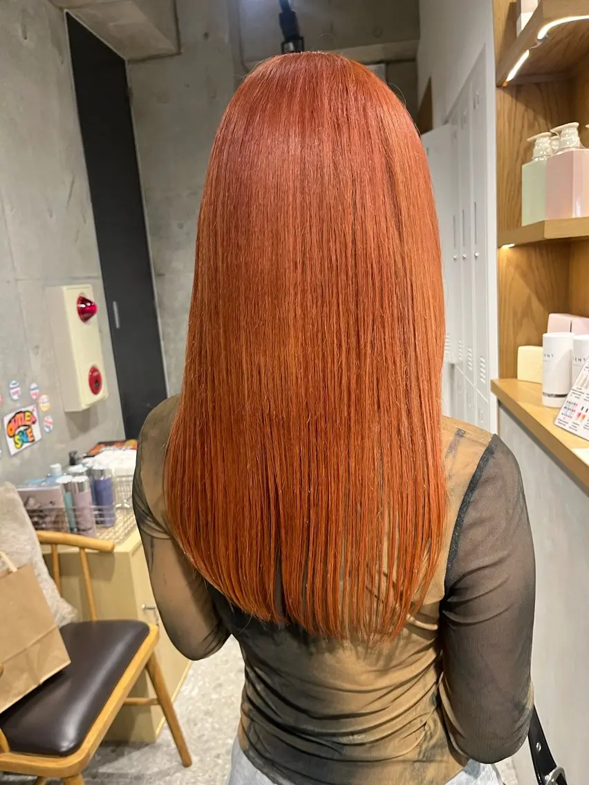 カラー オレンジ ️🩵LUFE ayano️🩵のヘアスタイル