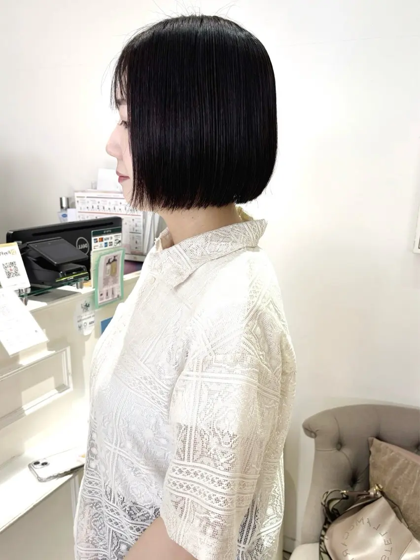ショート カット 縮毛矯正 トリートメント 齋藤 咲のヘアスタイル