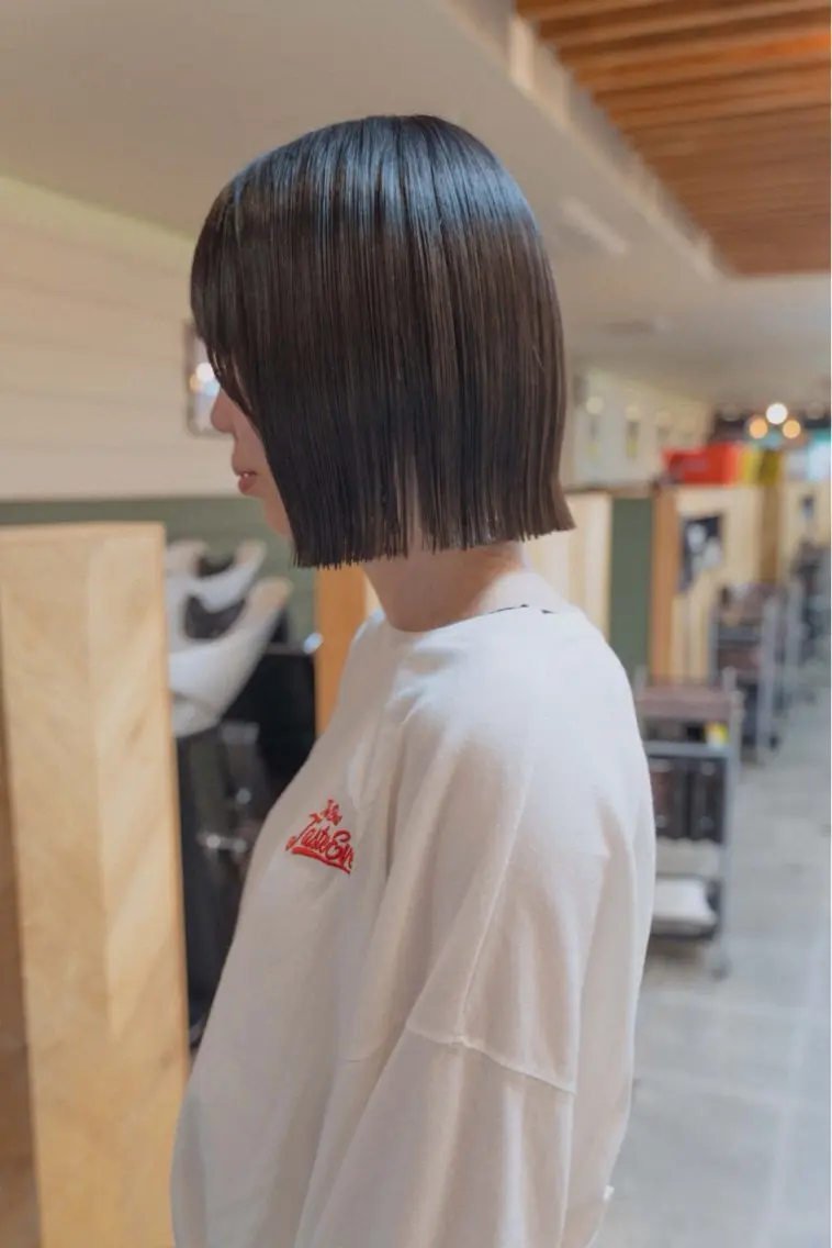 ショート カラー カット 【ボブ】縮毛矯正/ 船橋駅5分/鈴木杏美のヘアスタイル
