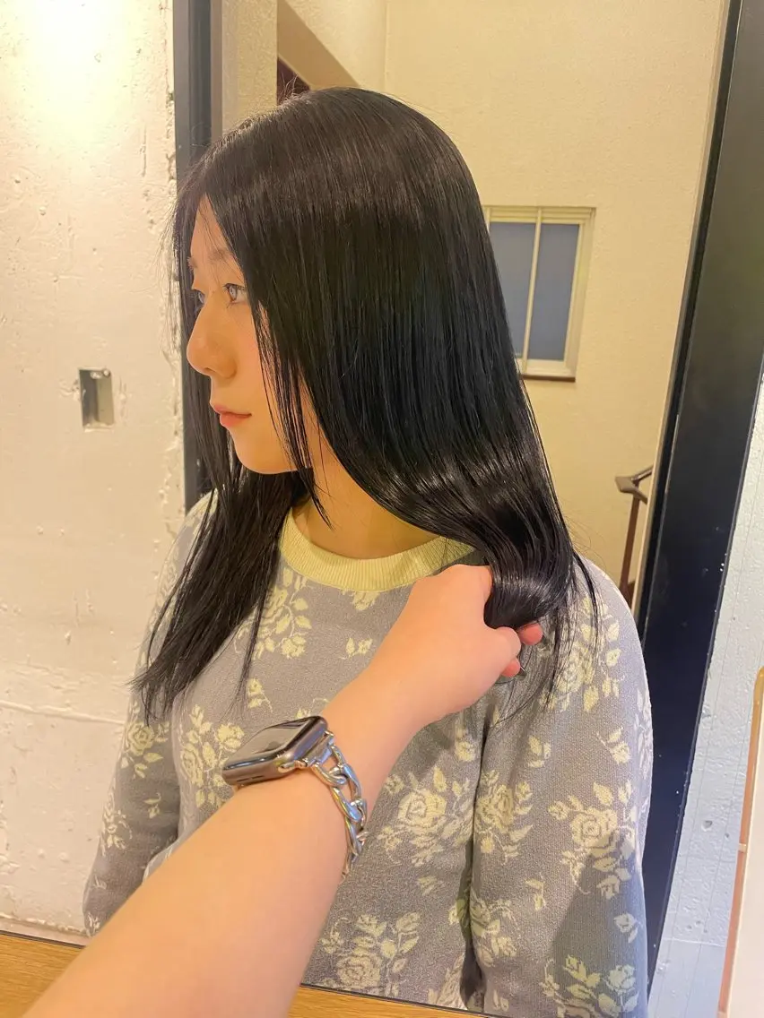 セミロング カラー カット ヘアカラー トリートメント hisano / ハイトーン・透明感のヘアスタイル