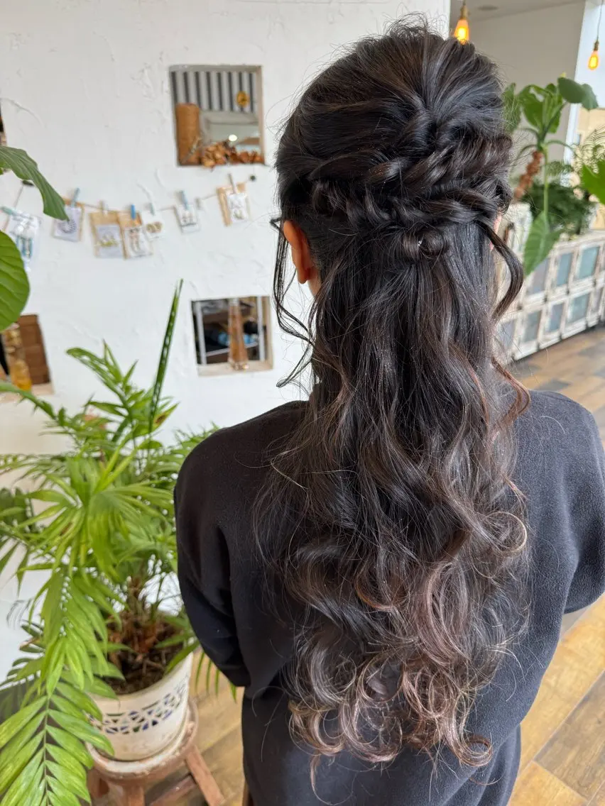 ヘアアレンジ ヘアセット 🌸小掛🌸 豊橋外国人風カラーのヘアスタイル