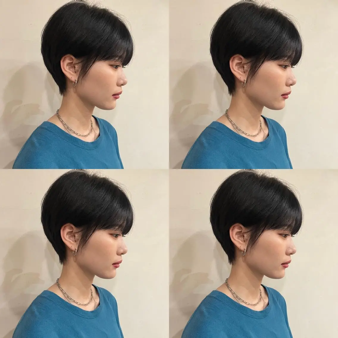 ショート カラー ショートボブ ハンサムショート 丸みショート デザインカラー ハイライトカラー カット ヘアカラー トリートメント 京都大人女性ショート 徒歩1分/秋山のヘアスタイル