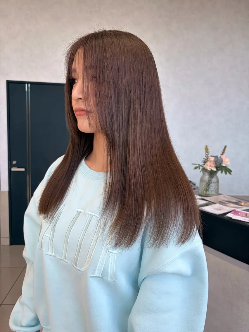 ロング カラー ブリーチ ブラウンカラー チョコレートブラウン ヘアカラー 🫧ヒシダアキ taboo.i🫧のヘアスタイル