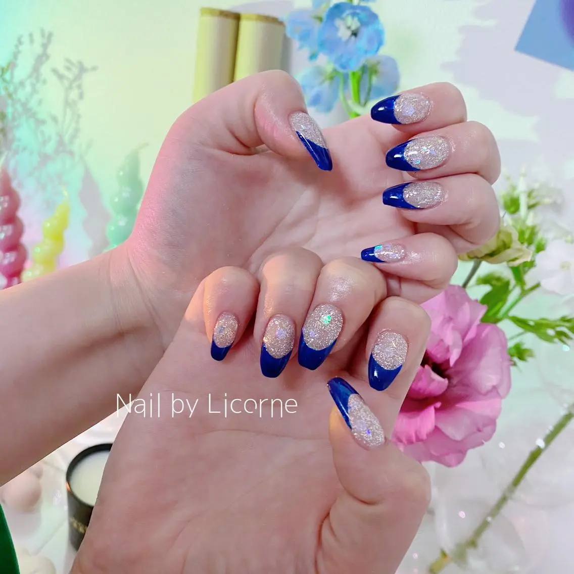 ネイル 氷ネイル・うるうるネイル 韓国ネイル ハンドネイル Nail by Licorneのネイルデザイン