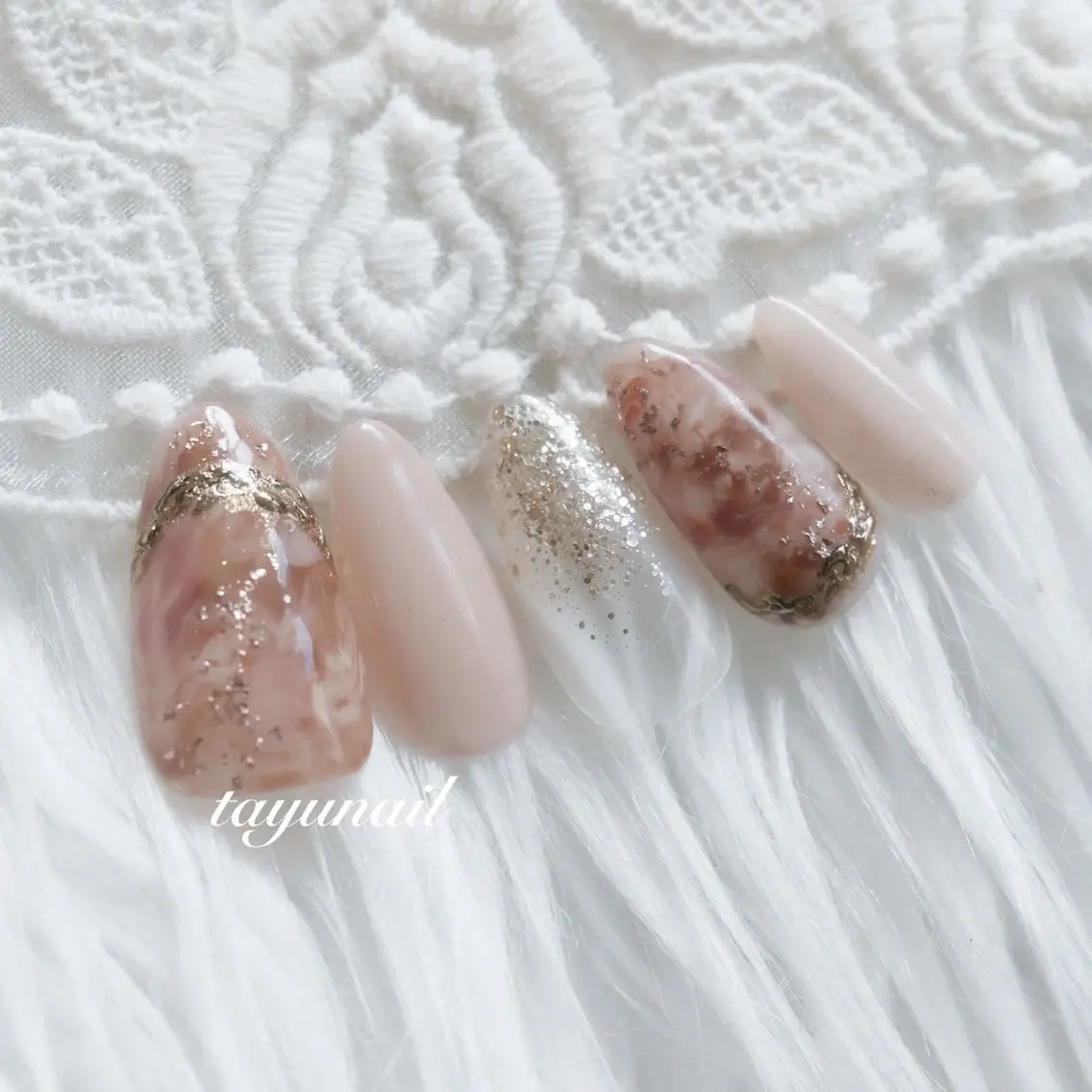 ネイル アートネイル ジェルネイル パラジェル ネイルサロン 【たゆnail】小中のネイルデザイン