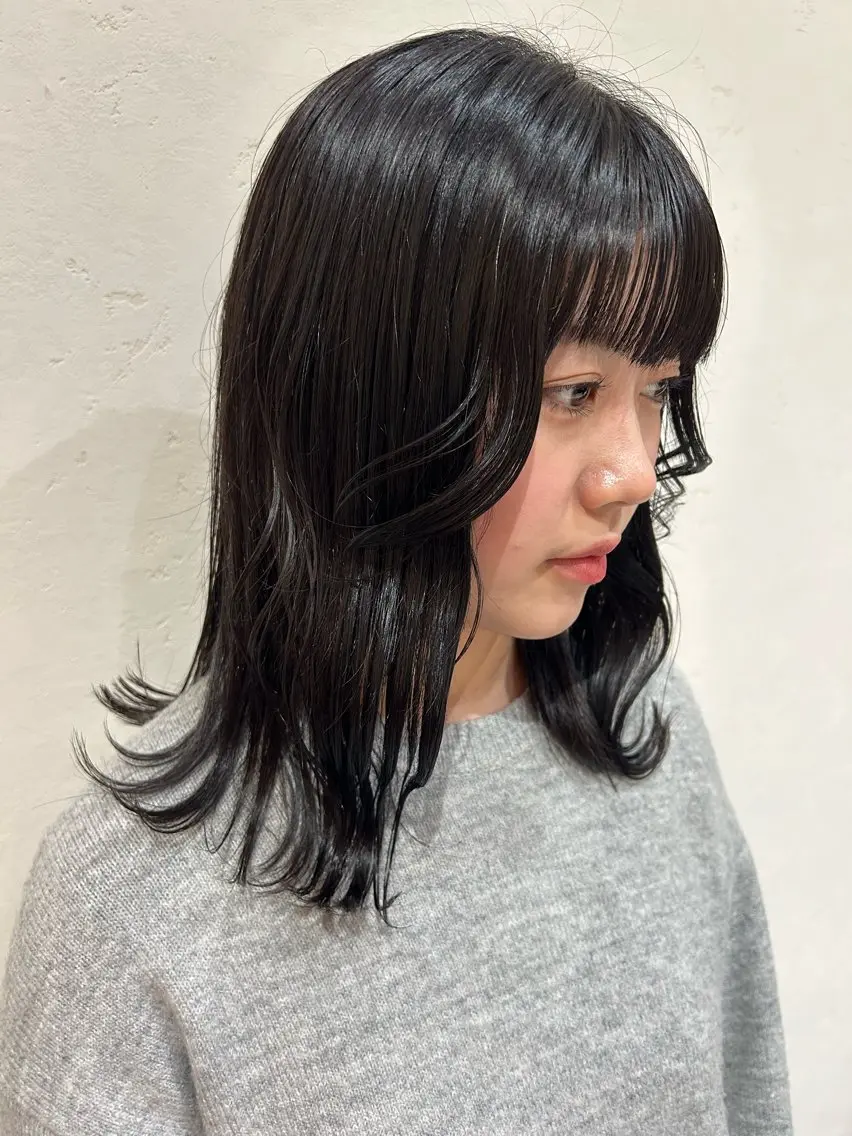ミディアム カラー 🍒中川葵久美🍒 レイヤー/メンズのヘアスタイル