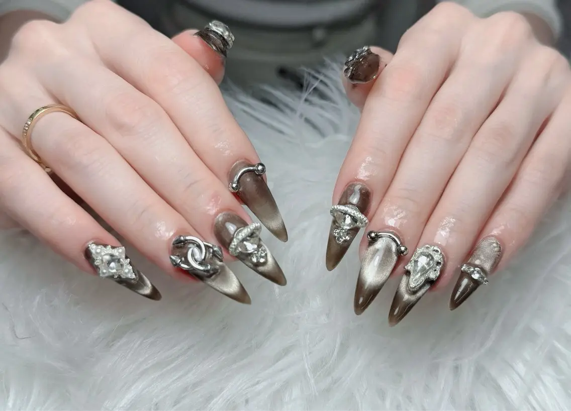 ネイル アートネイル 韓国ネイル 持ち込み ワンホンネイル ハンドネイル Lenie Nail Salonのネイルデザイン