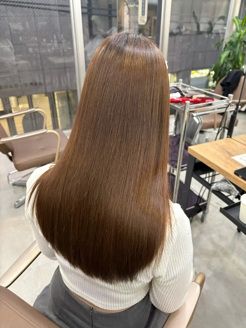 ロング トリートメント 髪質改善／縮毛矯正 関根青葉のヘアスタイル