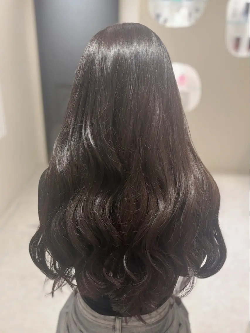 ロング カット ヘアカラー トリートメント Bonheur銀座 michiko艶髪のヘアスタイル