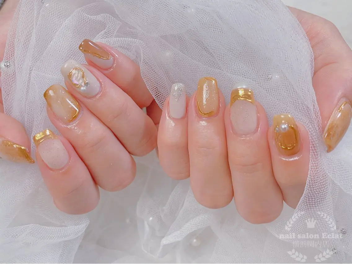 ネイル ハンドネイル ハンドケア ネイルサロンエクラ 🫧Shizukaのネイルデザイン