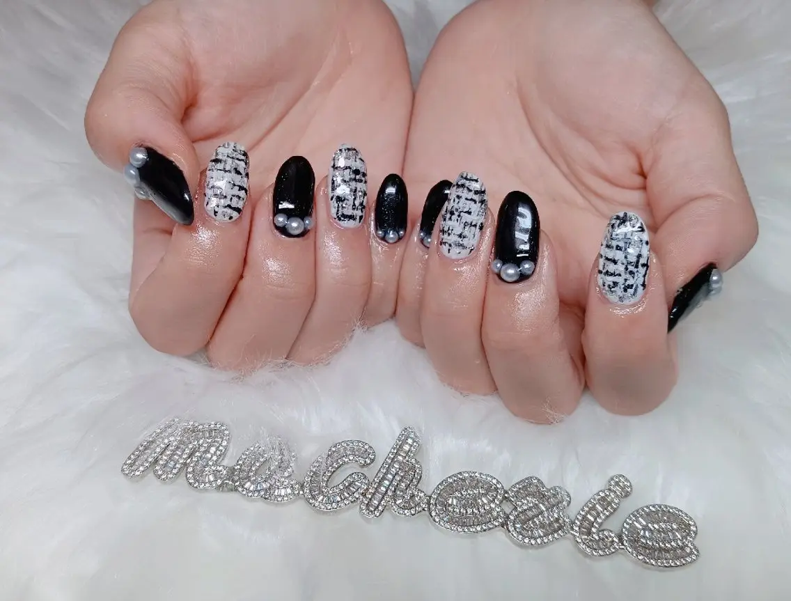ネイル ツイードネイル ハンドネイル Nail Salon macherieのネイルデザイン