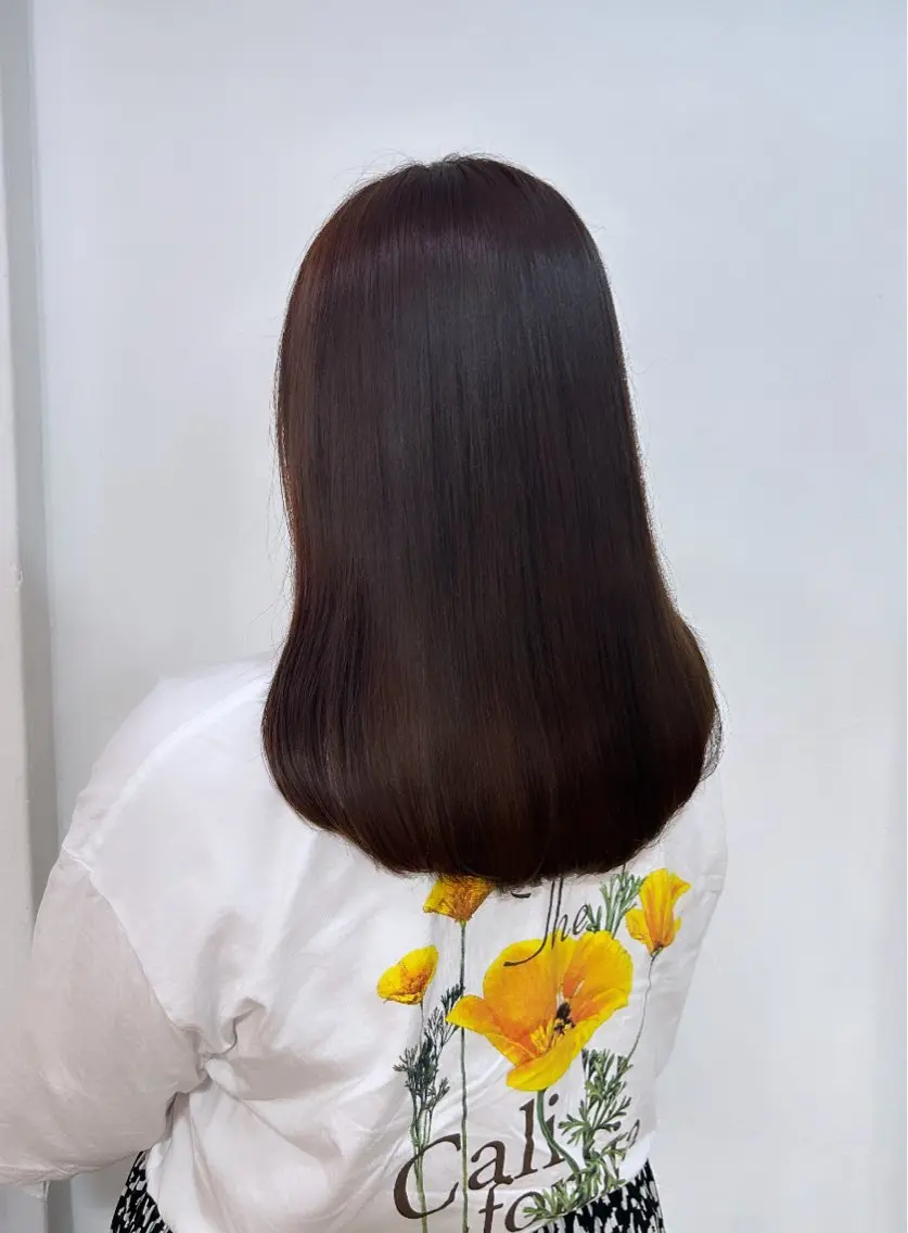 カラー ブラウンカラー ピンクカラー たきぐち さくらのヘアスタイル