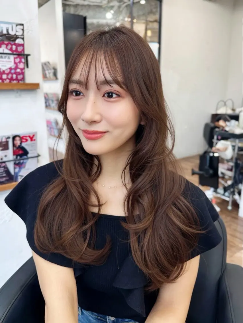 ロング レイヤーカット レイヤー/顔周り 田山　穂波のヘアスタイル