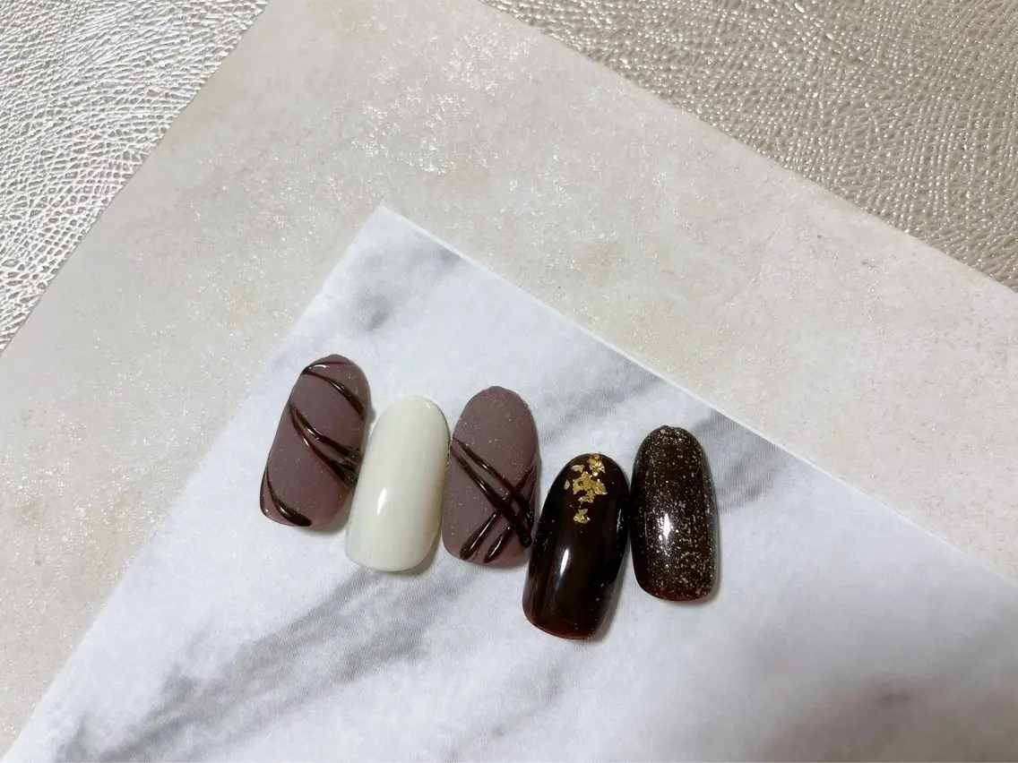 ネイル ジェルネイル 韓国ネイル メンズネイル パラジェル バレンタイン kiki nail たまプラーザのネイルデザイン