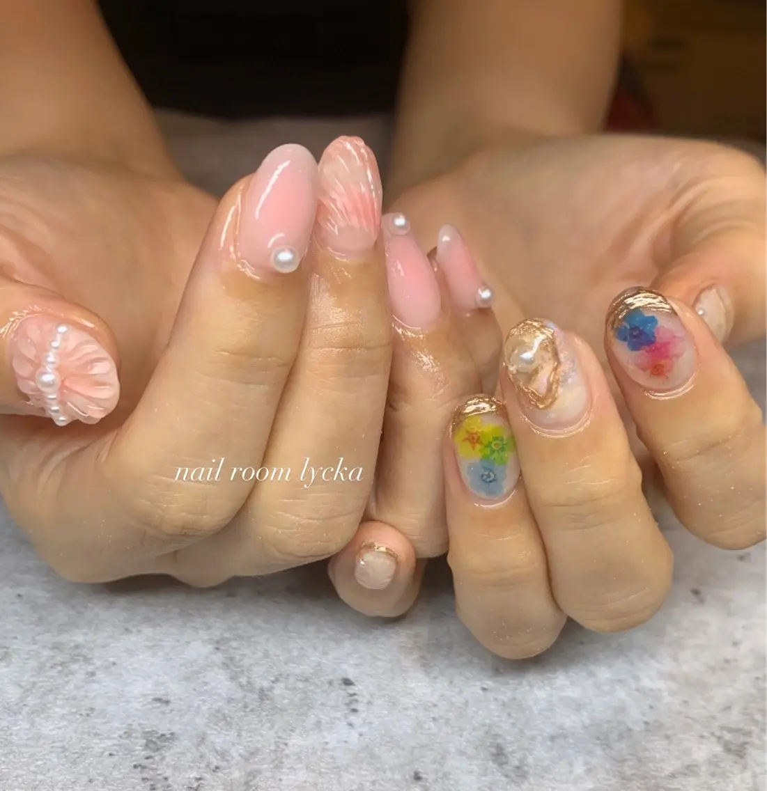 ネイル ネイルルームリッカ 𝐦𝐚𝐲𝐮のネイルデザイン