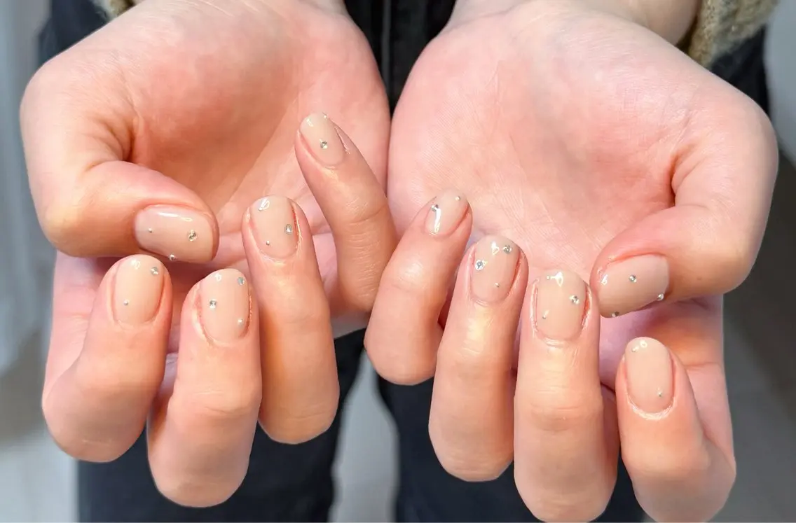 ネイル アートネイル オーロラネイル チークネイル フレンチネイル ガラスフレンチ ハンドネイル 🎀🎀YooLi Nail Salonのネイルデザイン