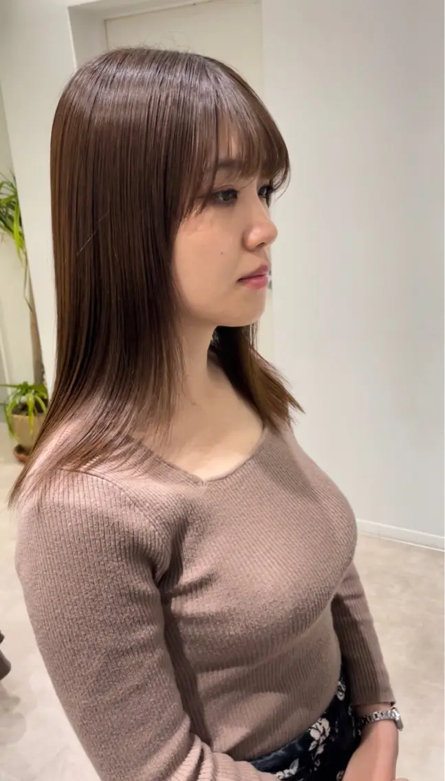 セミロング 髪質改善 トリートメント トリートメント ヘッドスパ 髪質改善ヘアケア 艶髪特化/上田のヘアスタイル