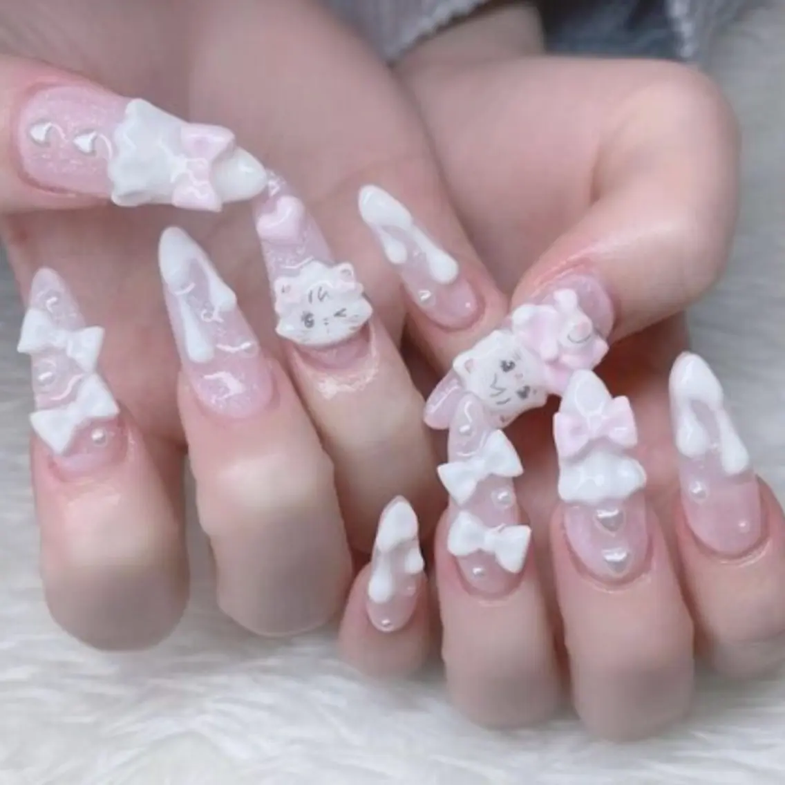 ネイル フレンチネイル ロングネイル マグネットネイル スカルプネイル スーパーロングネイル ハンドネイル ハンドケア Nihonthy Nail 新宿のネイルデザイン