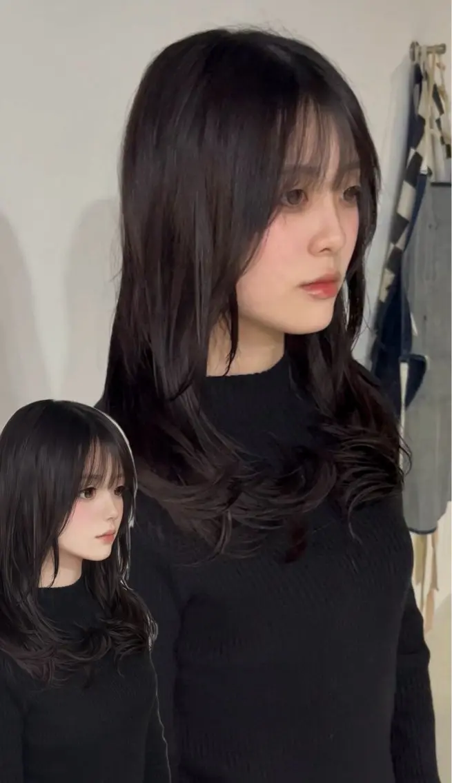 セミロング レイヤーカット カット メンズパーマ& ハイトーン特化谷村のヘアスタイル