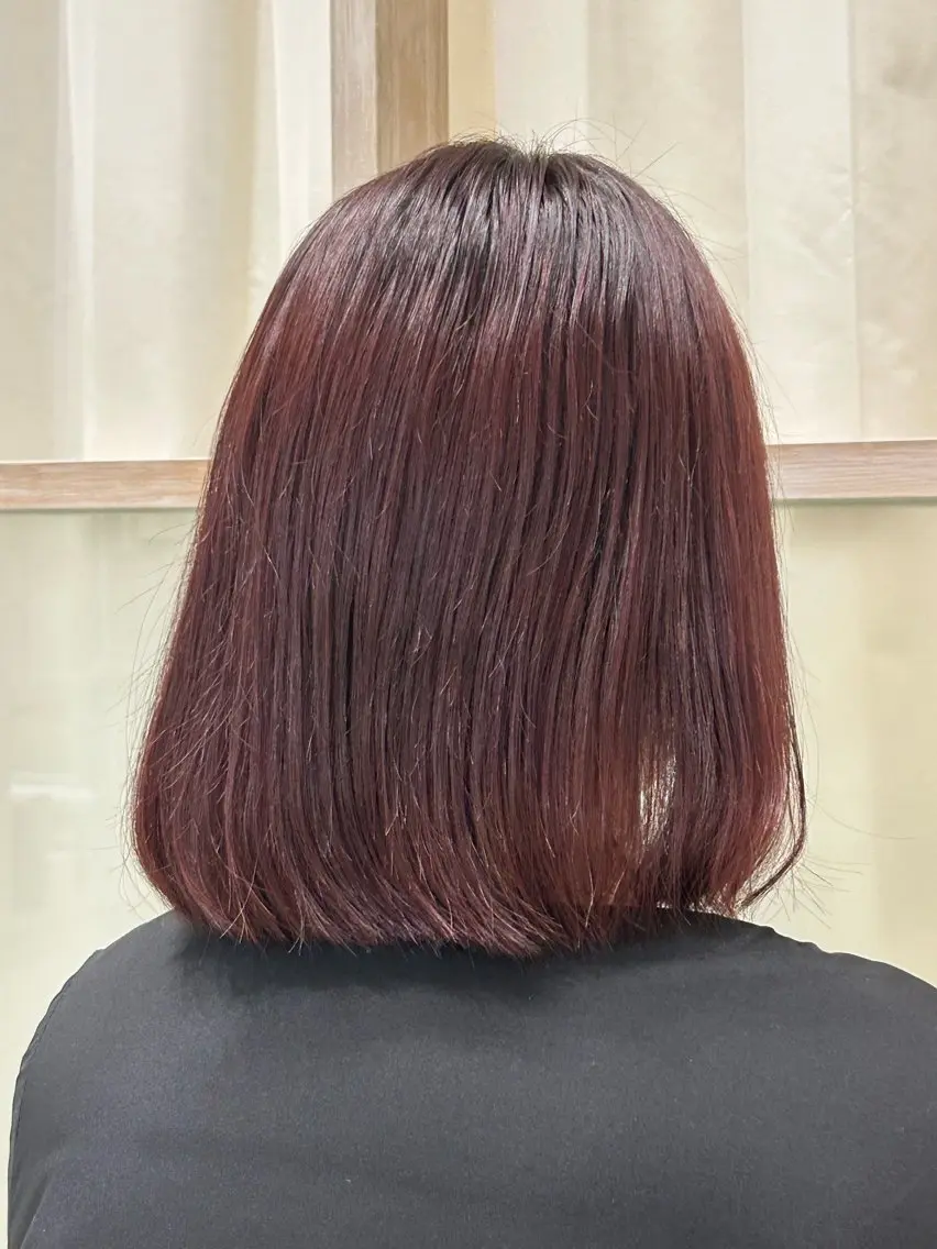カラー ブラウンカラー ピンクカラー 石灘 夢都美のヘアスタイル