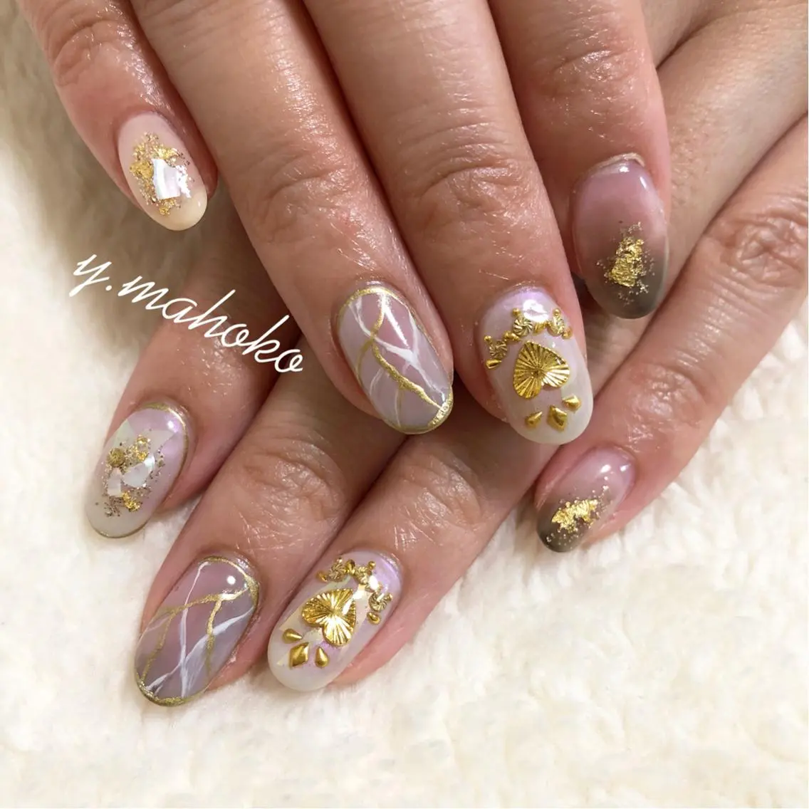 ネイル ハンドネイル パラジェル有/ 長さだし/mahoのネイルデザイン