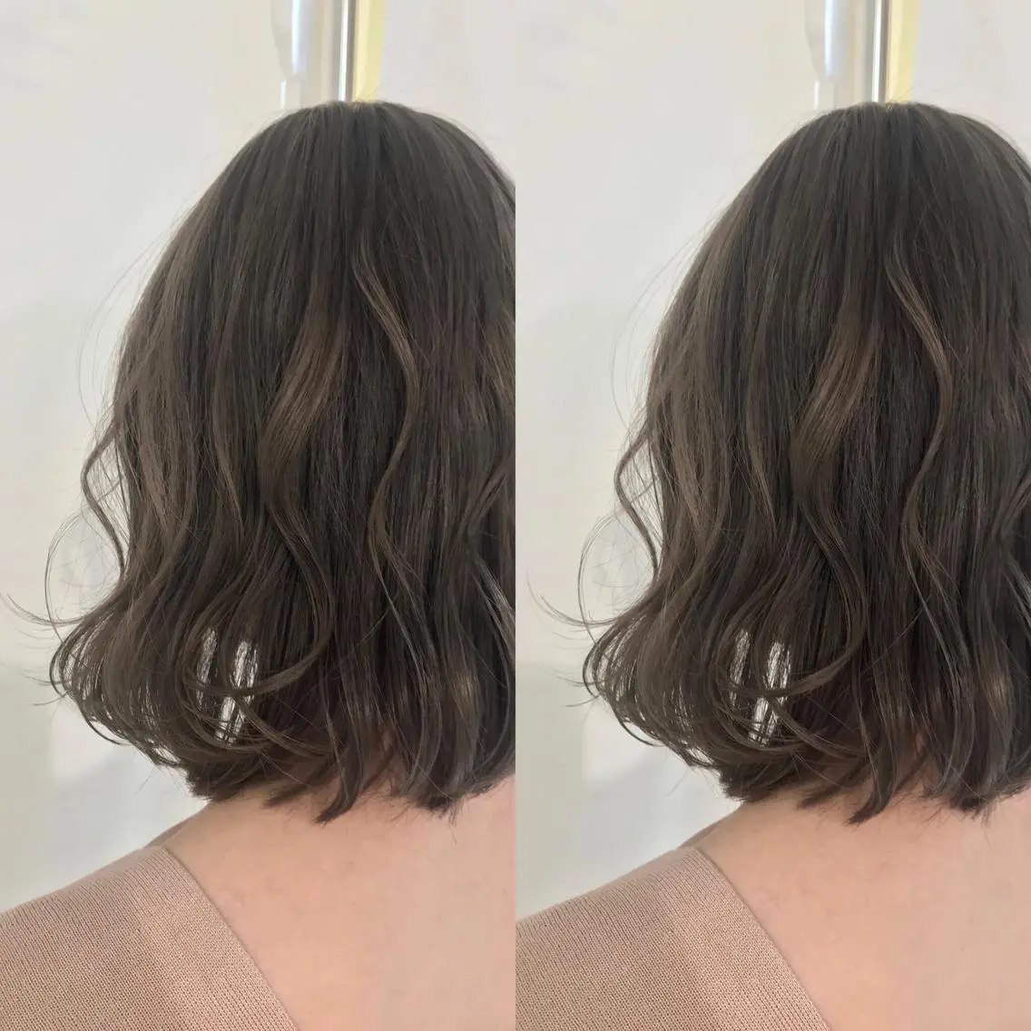 ミディアム カラー ヘアカラー 小栗 麻衣のヘアスタイル