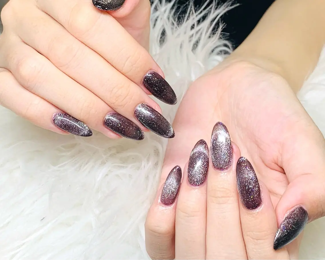 ネイル チークネイル 長さ出し フラッシュネイル フレンチネイル グラデーション ハンドネイル AN NAIL SALONのネイルデザイン