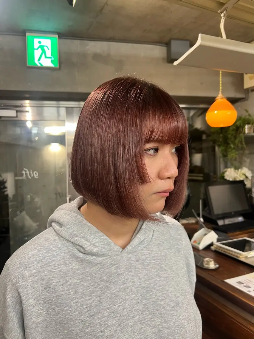 ショート ボブ 姫カット 土田かほ/本日🈳 透明感カラー🍃のヘアスタイル