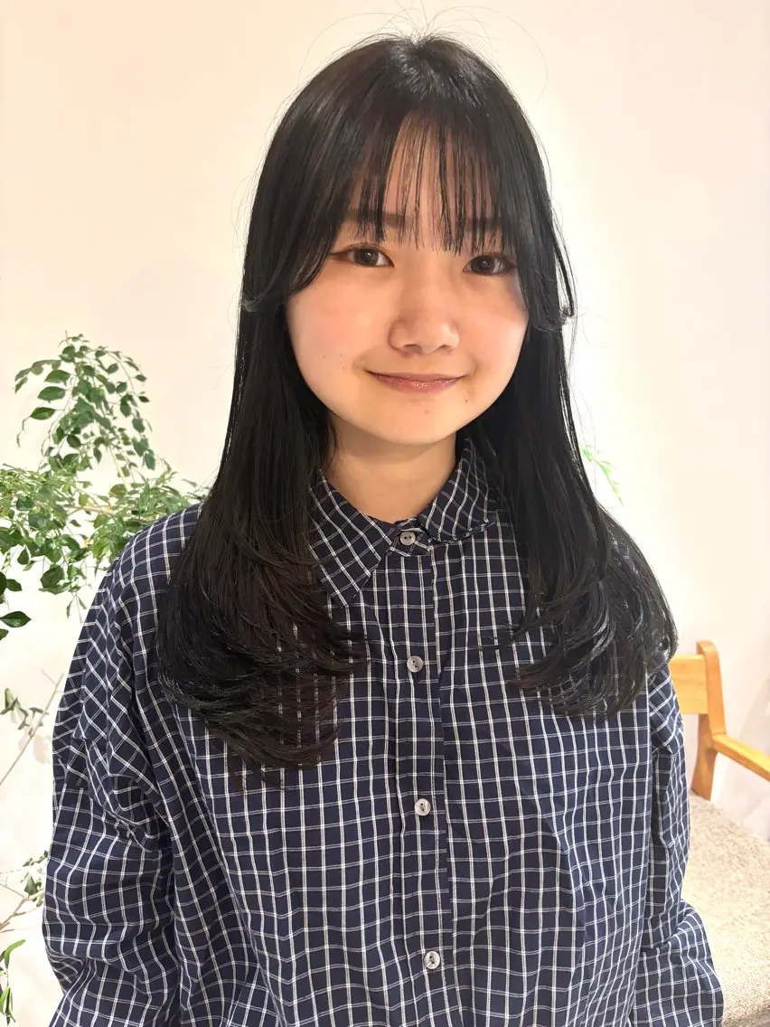 ロング カラー ダークグレー ダークグレージュ グレージュ レイヤーカット カット ヘアカラー 透明感カラー/ レイヤーkotonoのヘアスタイル