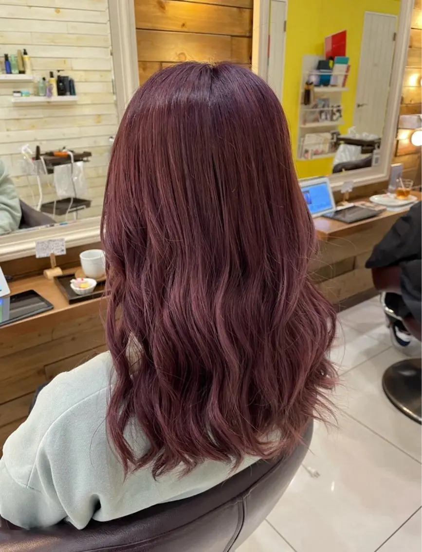 ロング カラー ちぐさ/暖色/ ワンカラー🤍のヘアスタイル