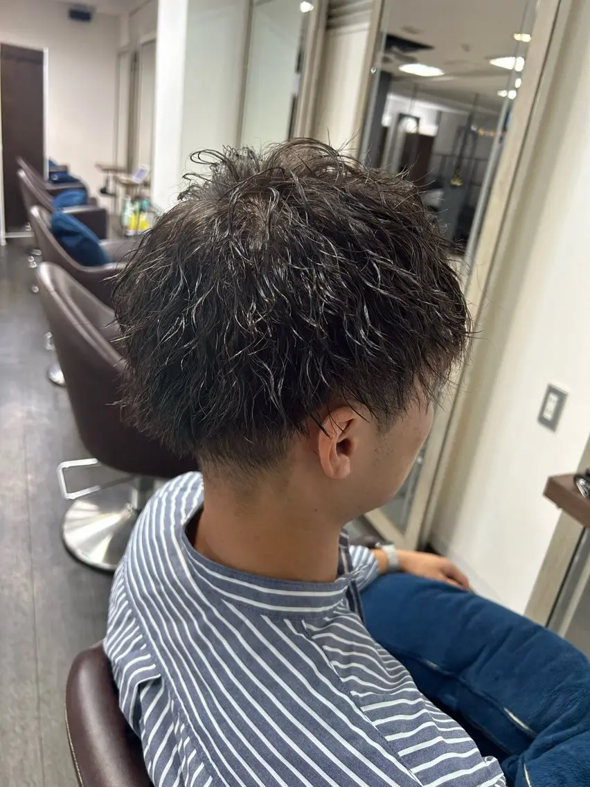 ショート パーマ メンズ カット パーマ メンズパーマの達人 / タカシマダイスケのヘアスタイル