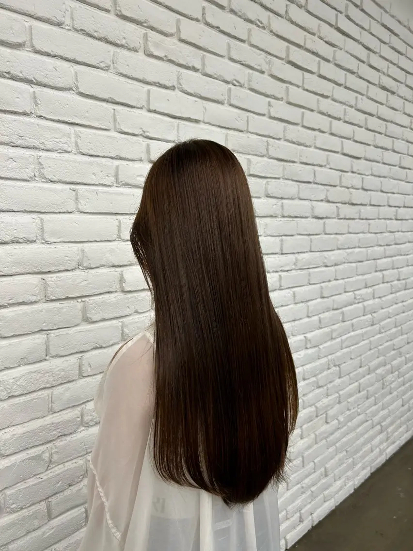 ロング カラー ブリーチ 透明感カラー ブリーチなしカラー 🌼REINA🌼 毛流れカット🌼赤坂のヘアスタイル