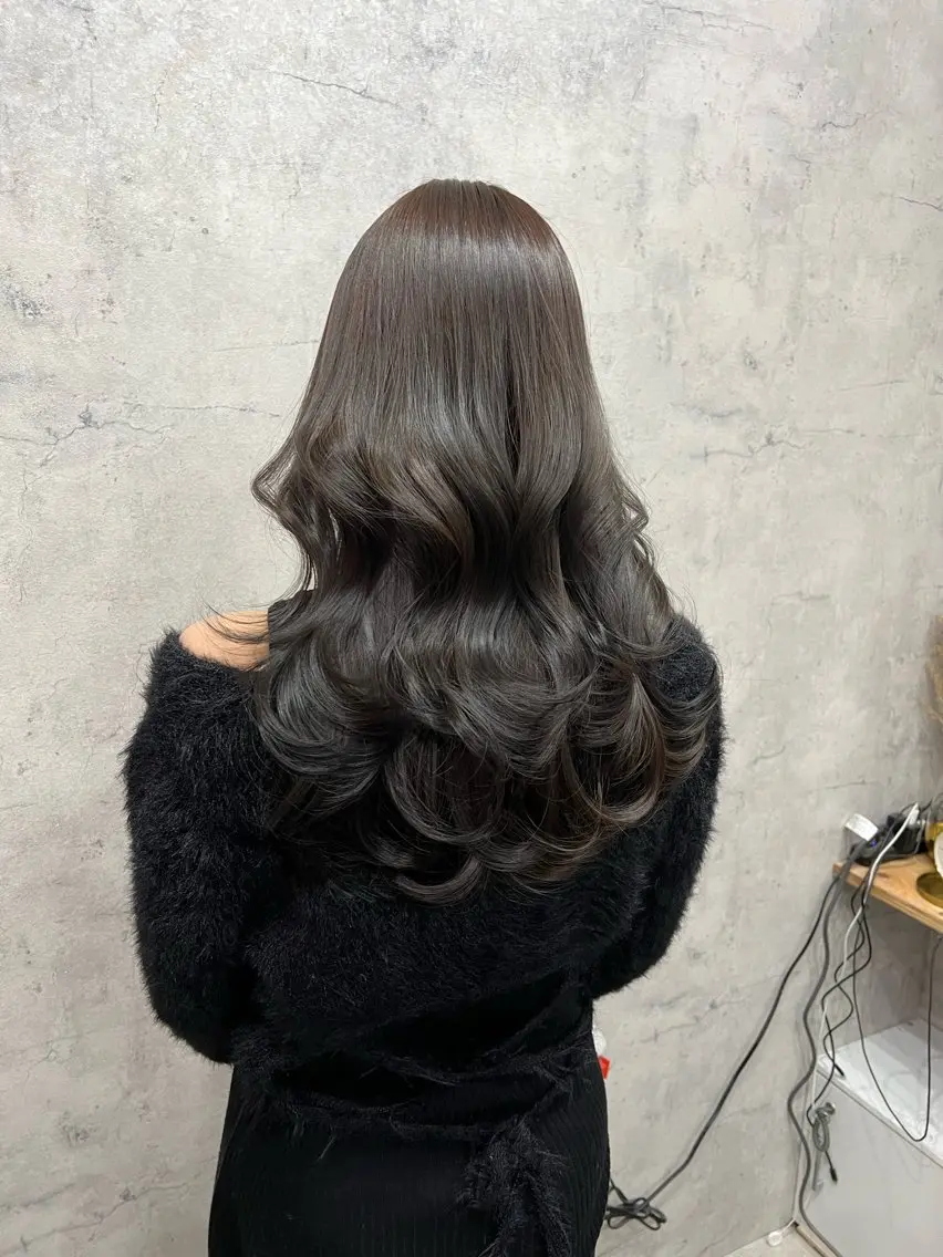 ロング 韓国風ヘア レイヤーカット 髪質改善/エクステ/ レイヤーカットLayのヘアスタイル