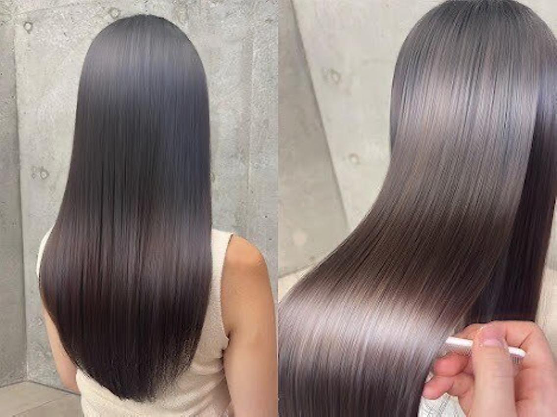 ロング カット 縮毛矯正 トリートメント 🌈髪質改善🌈 過去の1艶サラ体験✨のヘアスタイル
