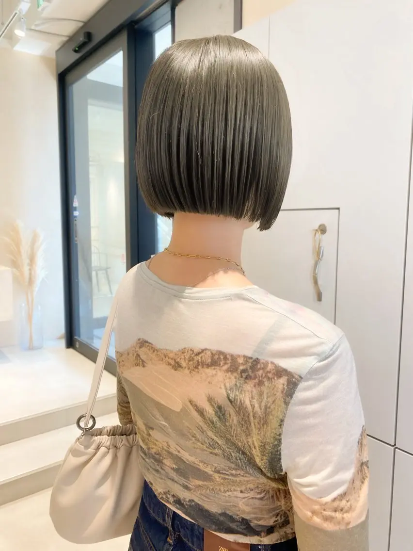 ショート カラー ボブ/ミニボブ 透明感カラーkadoのヘアスタイル