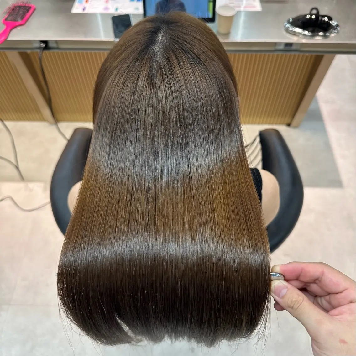 ロング 縮毛矯正 nao 艶カラー🌙* :ﾟのヘアスタイル