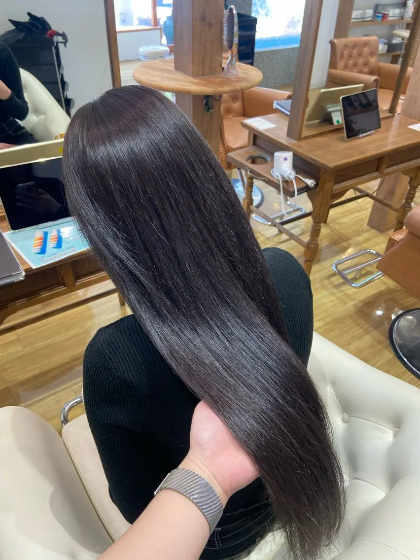 ロング ヘアカラー トリートメント ヘッドスパ 小田部 愛のヘアスタイル