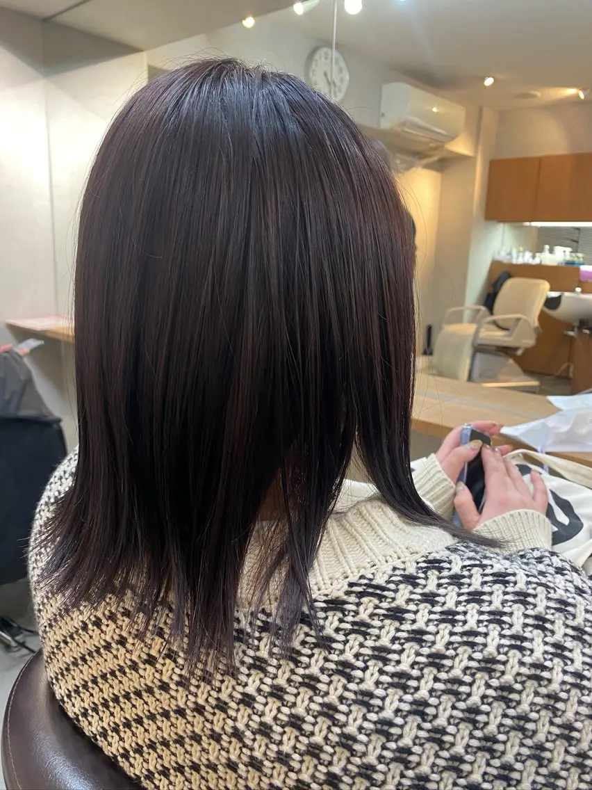 ミディアム カット ヘアカラー トリートメント 🫧透明感カラー🫧 佐野花苗[新宿]のヘアスタイル