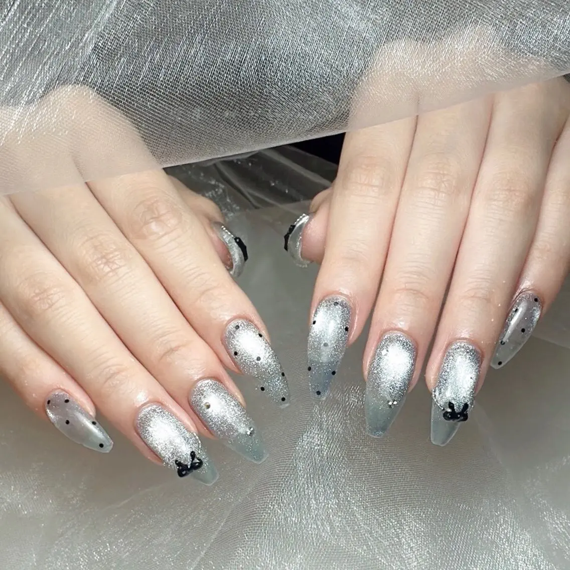 ネイル ブルー ハンドネイル SALON DOUDOUのネイルデザイン
