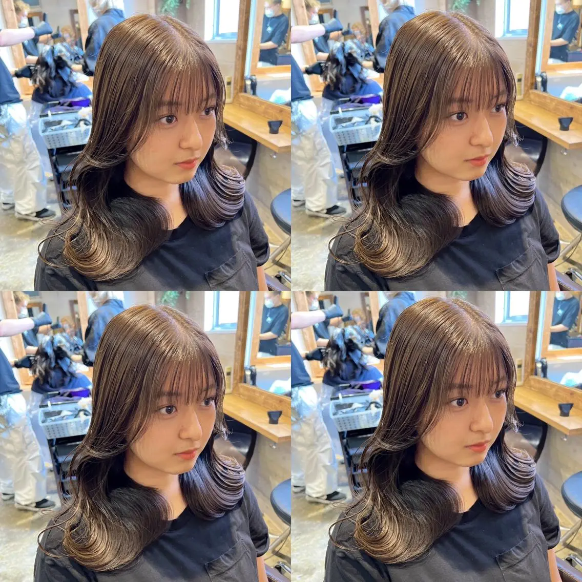 ミディアム カラー カット ヘアカラー トリートメント レイヤー×艶髪特化 マネージャー安藤光司のヘアスタイル