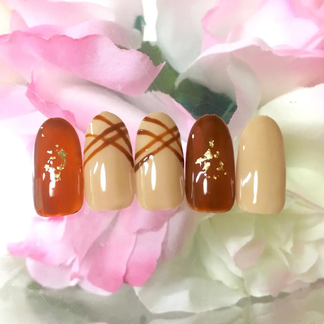 ネイル フットネイル ジェルネイル ミラーネイル パラジェル バレンタイン clover nailのネイルデザイン